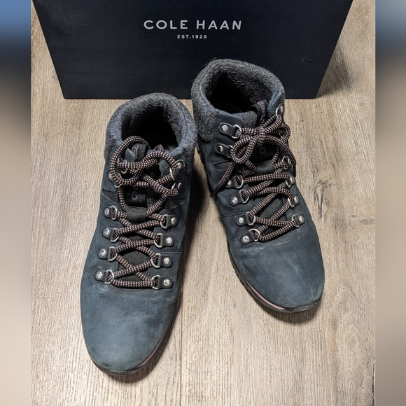 Cole Haan Zeroground Hike Boots in Black Nubuck - Picture 3 of 10
